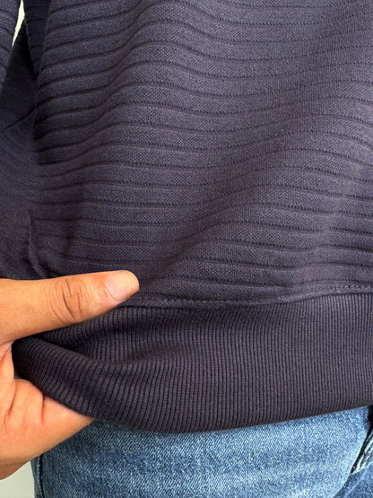 HERITAGE WAVE TEXTURED SHIRT-NAVY