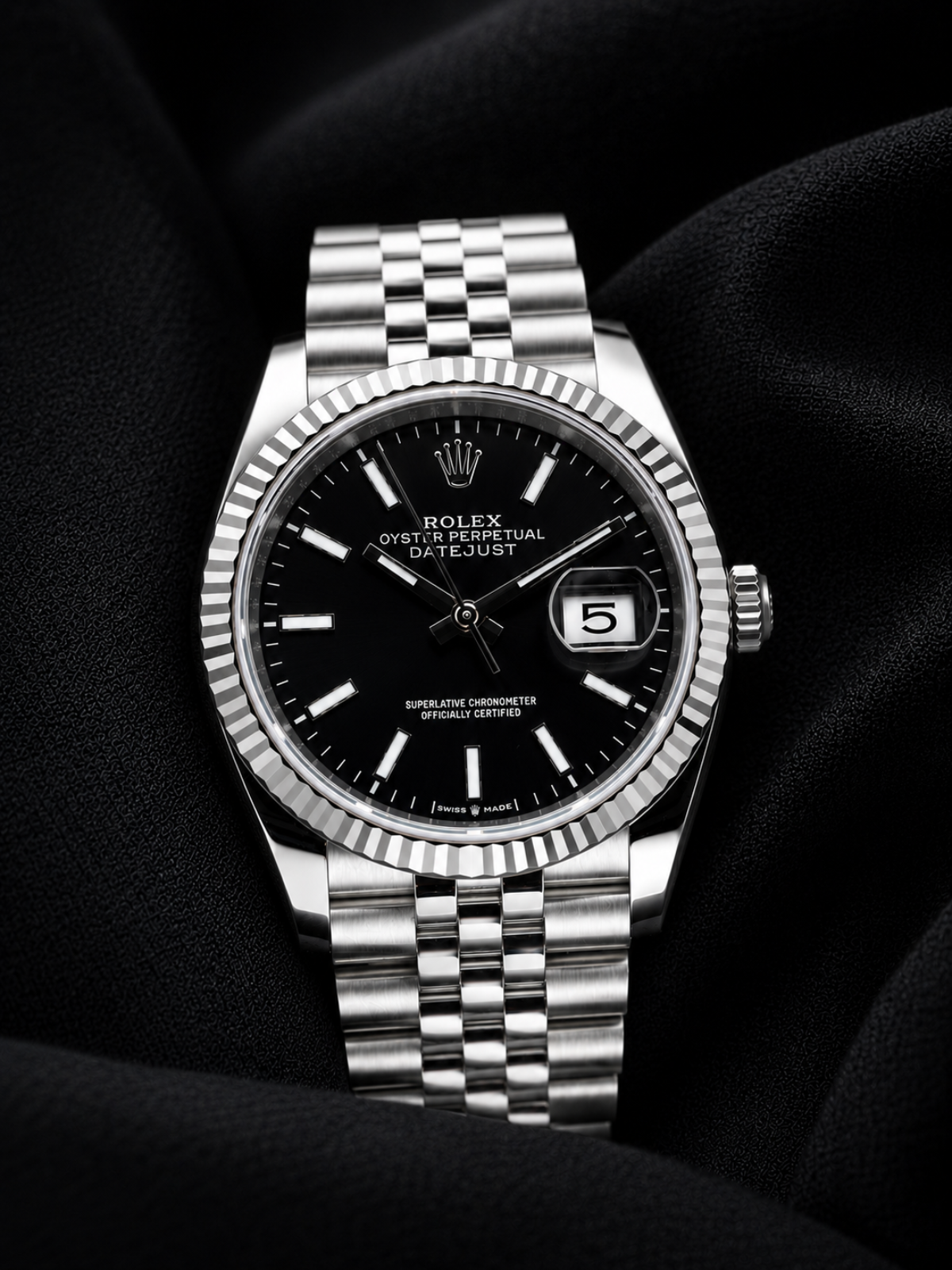 Rolex Midnight Black Executive Watch
