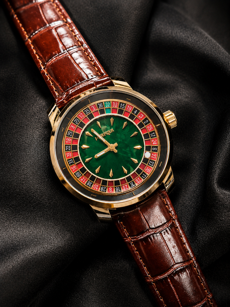 Emerald Roulette Gold Classic Watch
