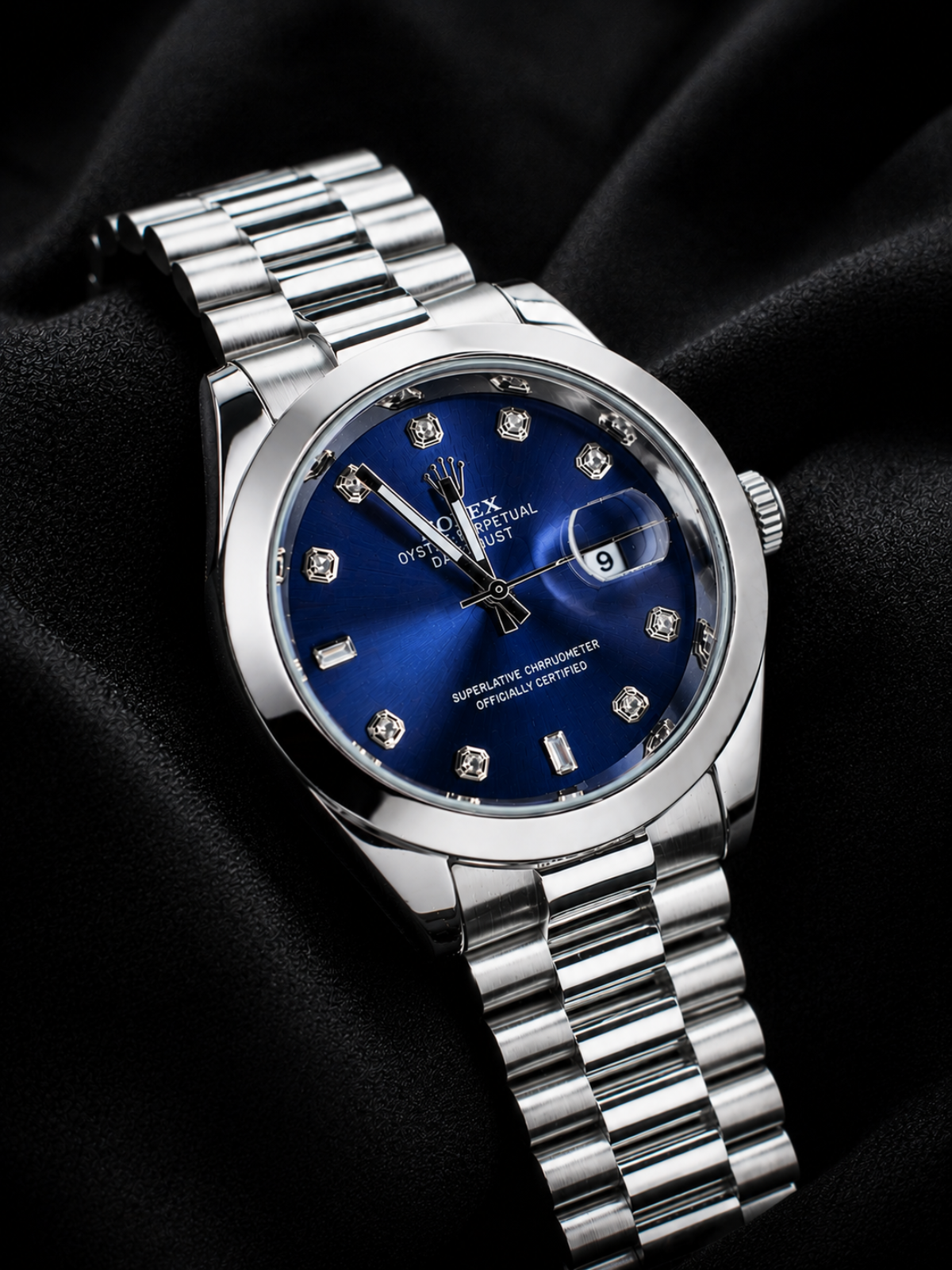 Rolex Perpetual Datejust Blue Diamond Dial