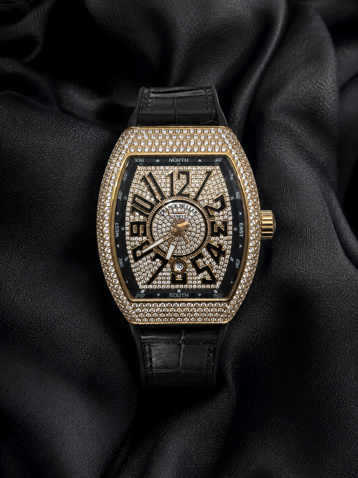 Franck Muller Royal Diamond Vanguard Gold Watch