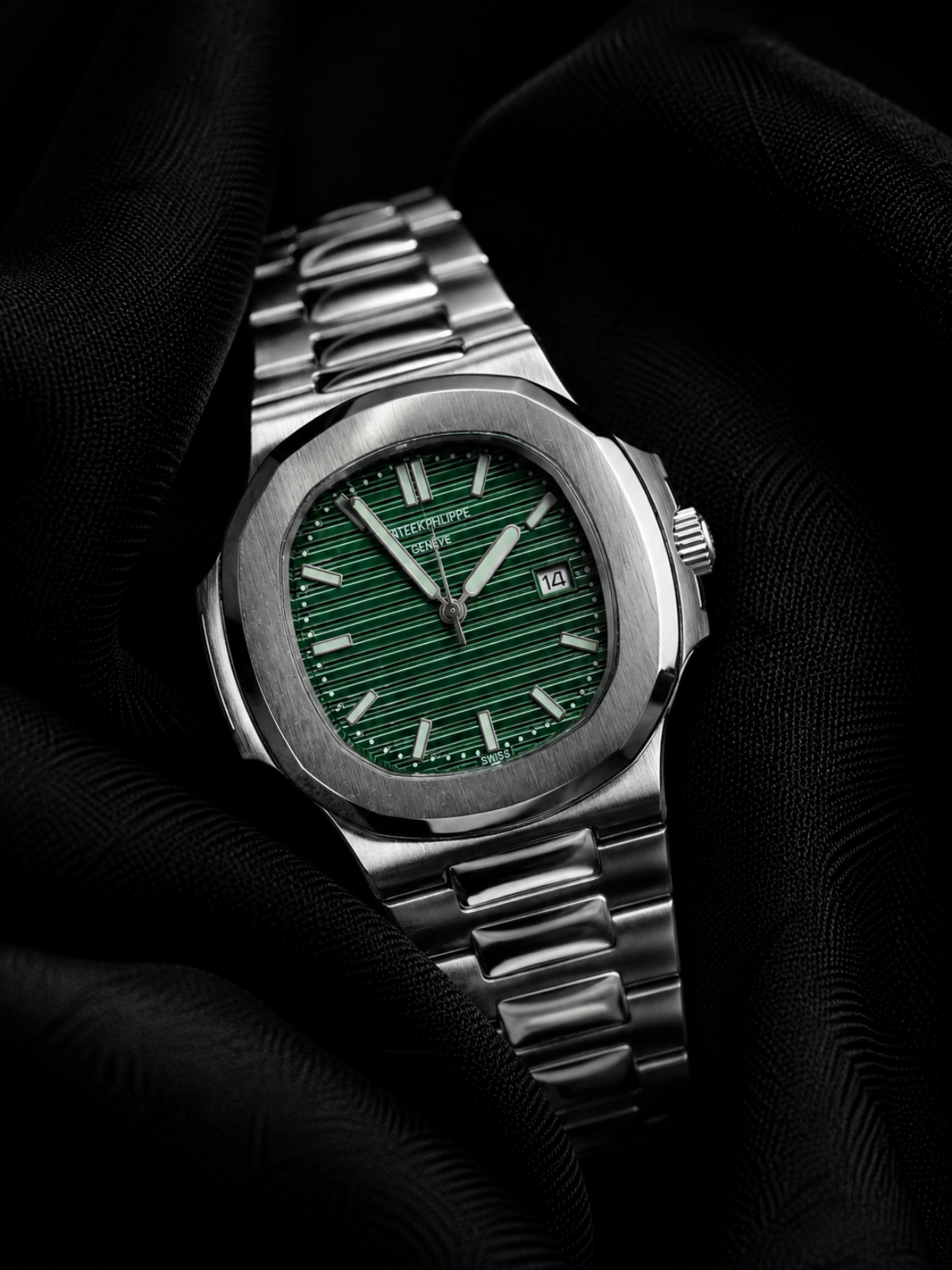 Patek Philippe Nautilus Olive Dial Stainless Steel