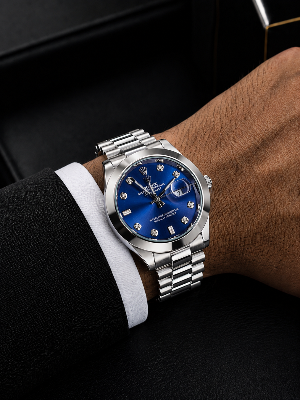 Rolex Perpetual Datejust Blue Diamond Dial