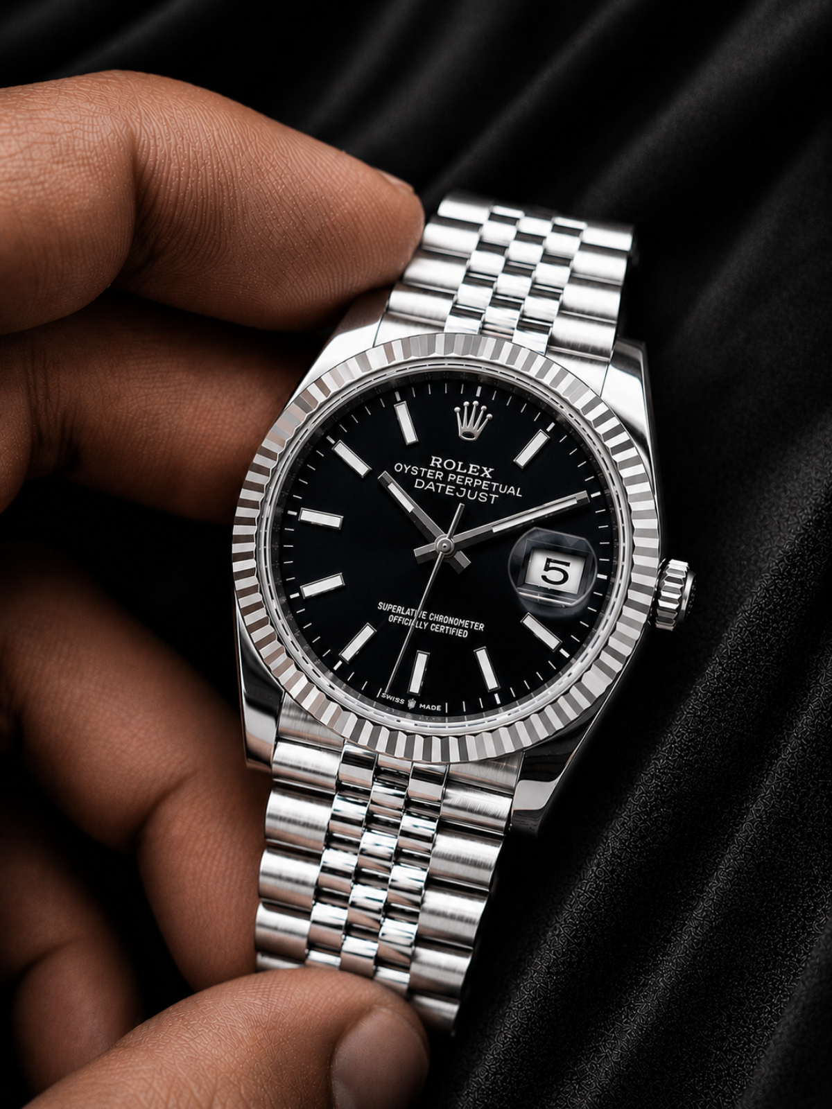 Rolex Midnight Black Executive Watch