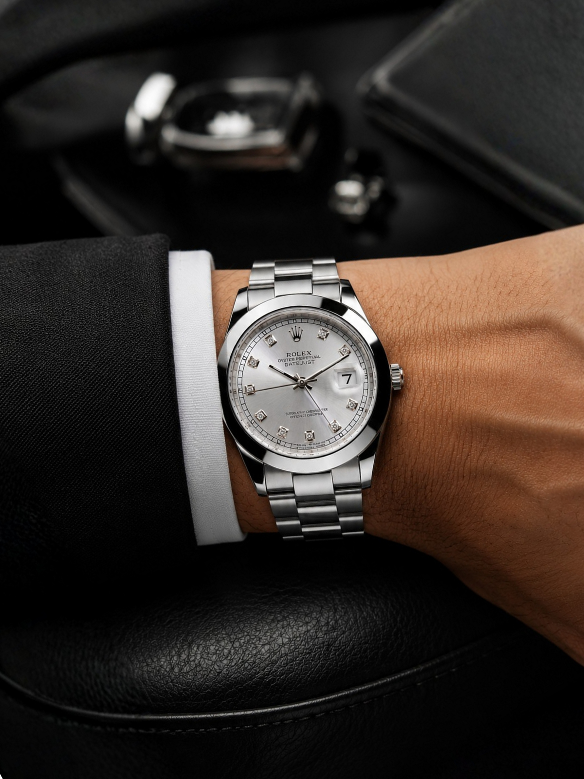 Rolex Royal Ice Silver Diamond Dial Watch