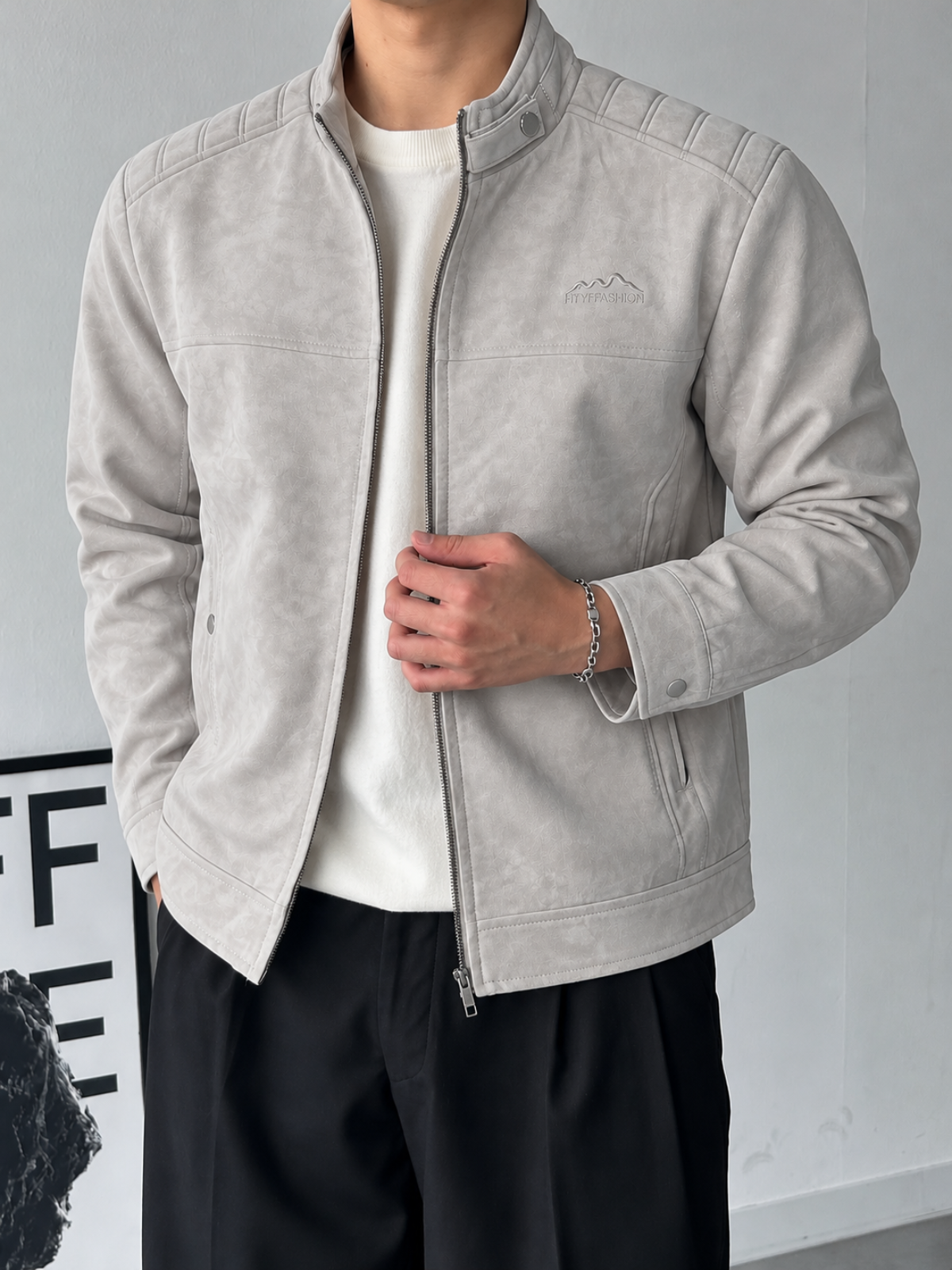 The Light Grey Heritage Suede Jacket