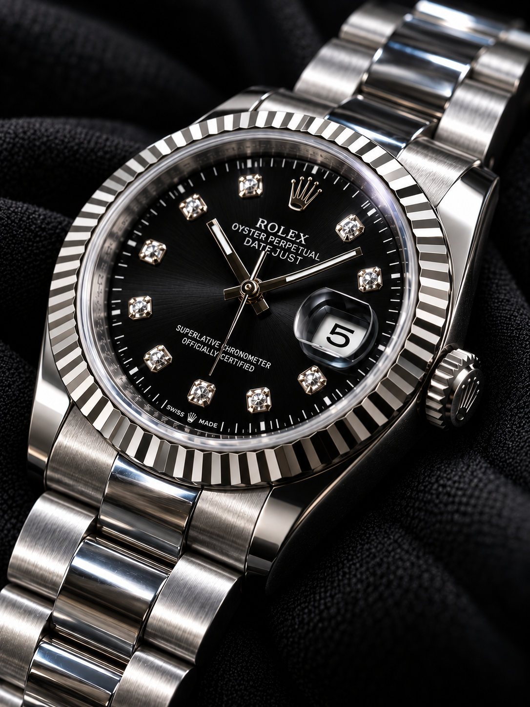 Rolex Midnight Black Executive Watch