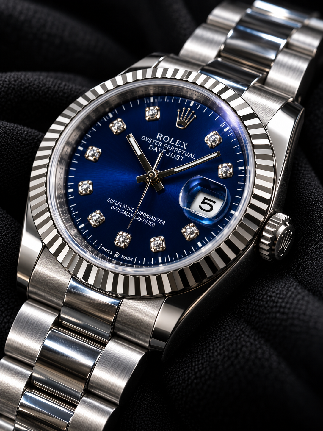 Rolex Navy Blue Executive Watch