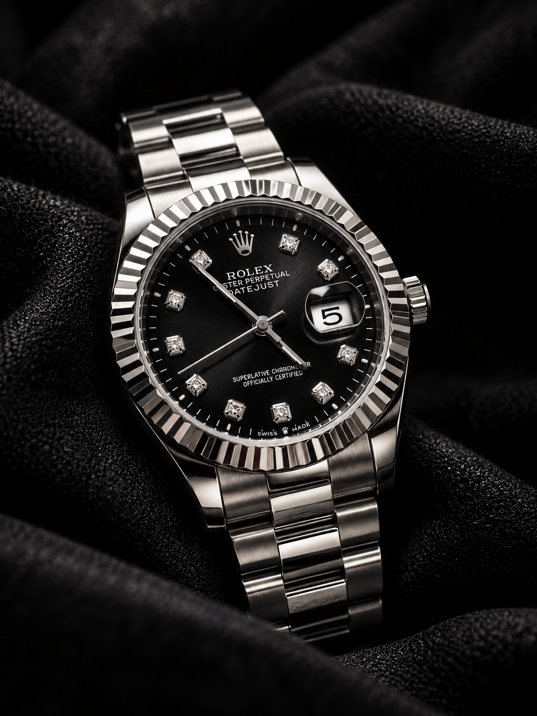 Rolex Midnight Black Executive Watch