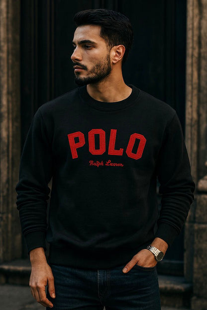 COMFORT COTTON FLEECE SWEATSHIRT'S-BLACK