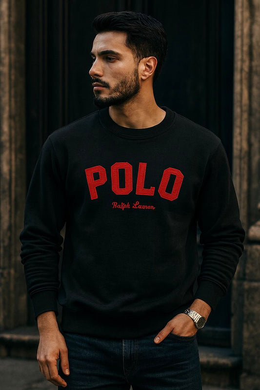 COMFORT COTTON FLEECE SWEATSHIRT'S-BLACK