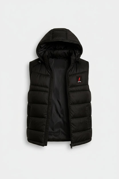 SLEEVLESS REMOVABLE & DETACHABLE JACKET-BLACK